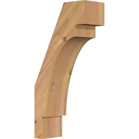 Ekena Millwork 3 1/2"W x 8"D x 16"H Merced Smooth Knee Brace, Western Red Cedar BRC04X08X16MRC00SWR